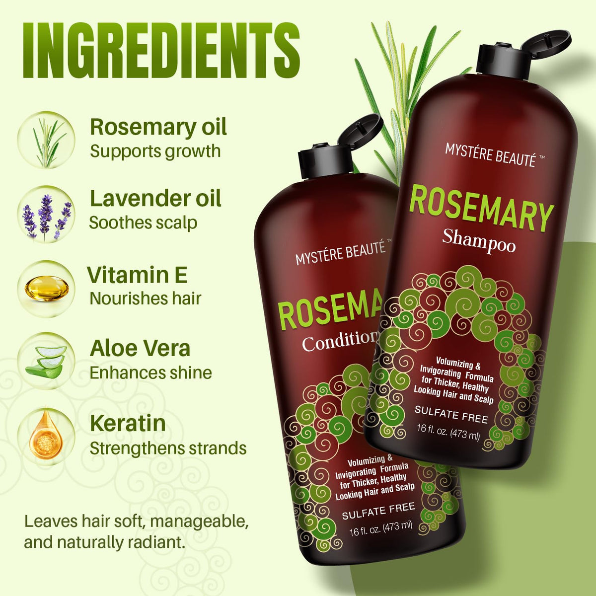 Rosemary Shampoo and Conditioner Set