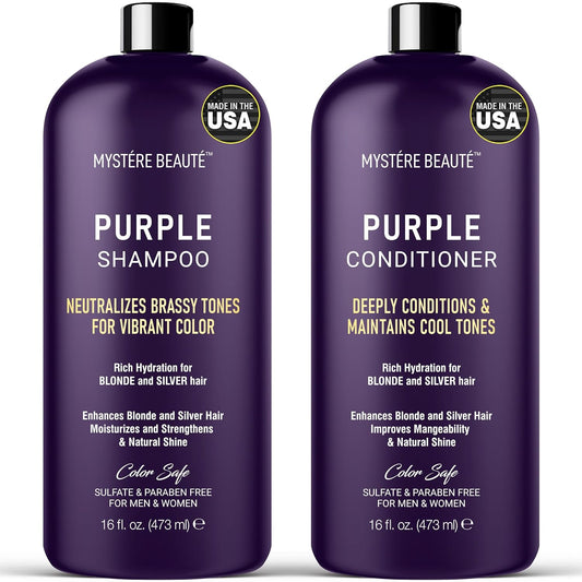 Purple Shampoo and Conditioner Set 16 fl oz each