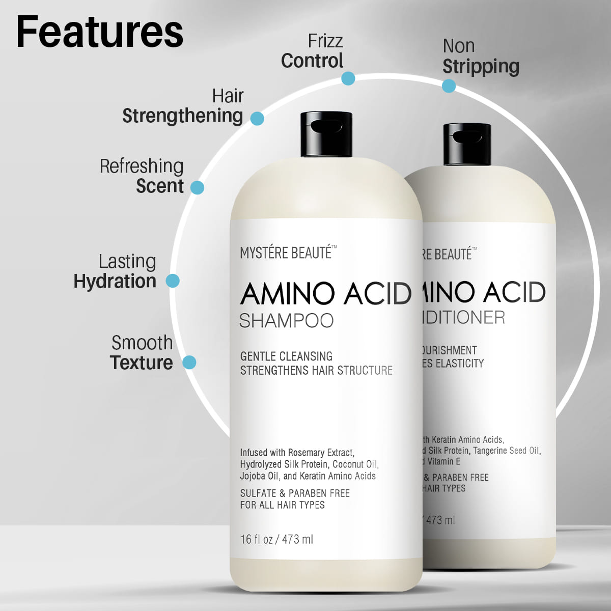 Amino Acid Shampoo and Conditioner Set