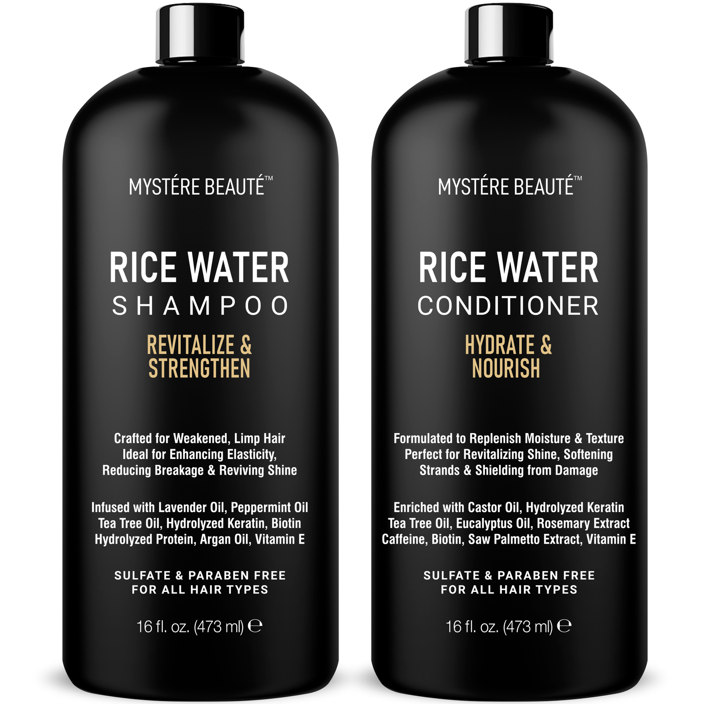 Rice Water Shampoo and Conditioner Set