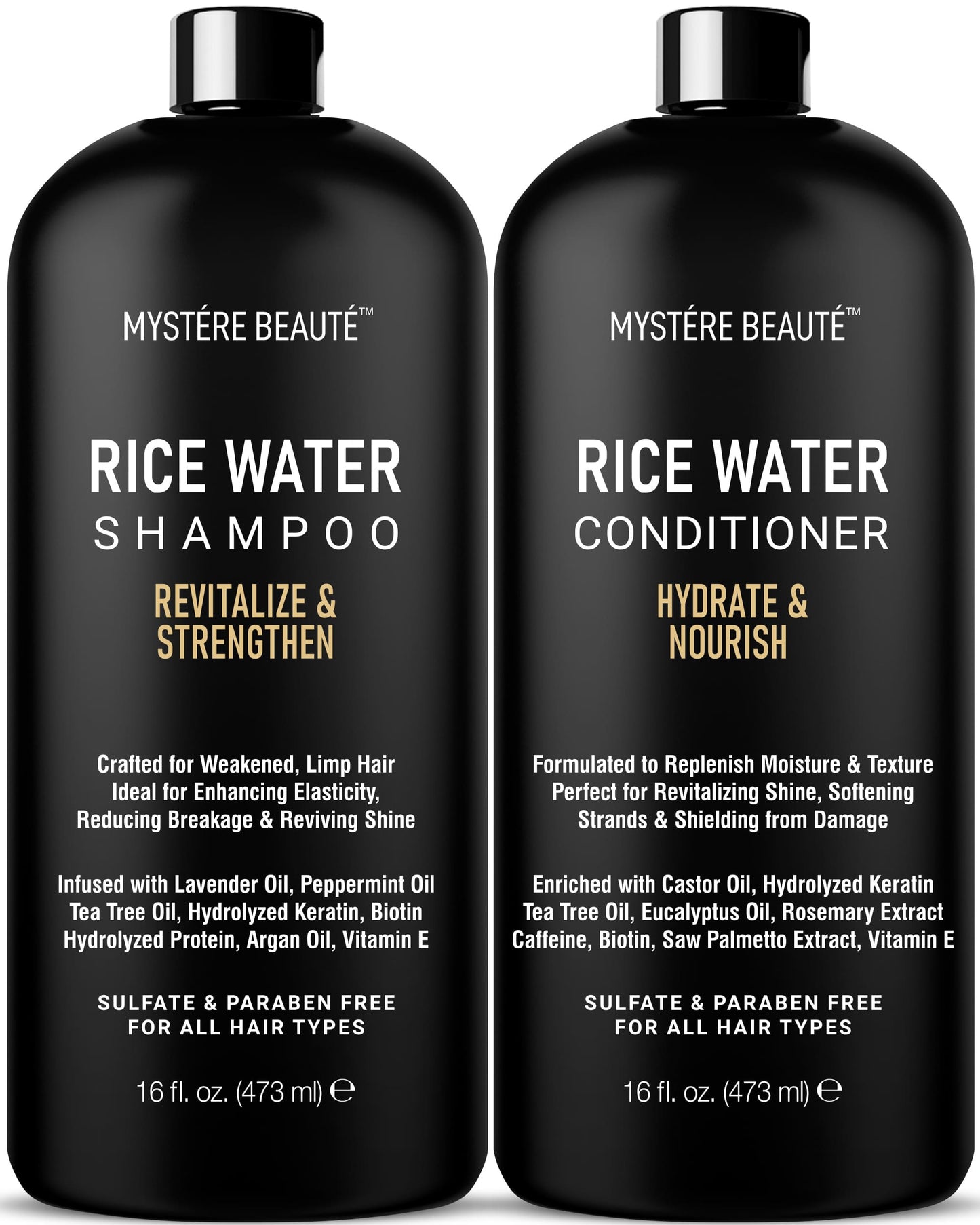Rice Water Shampoo and Conditioner Set